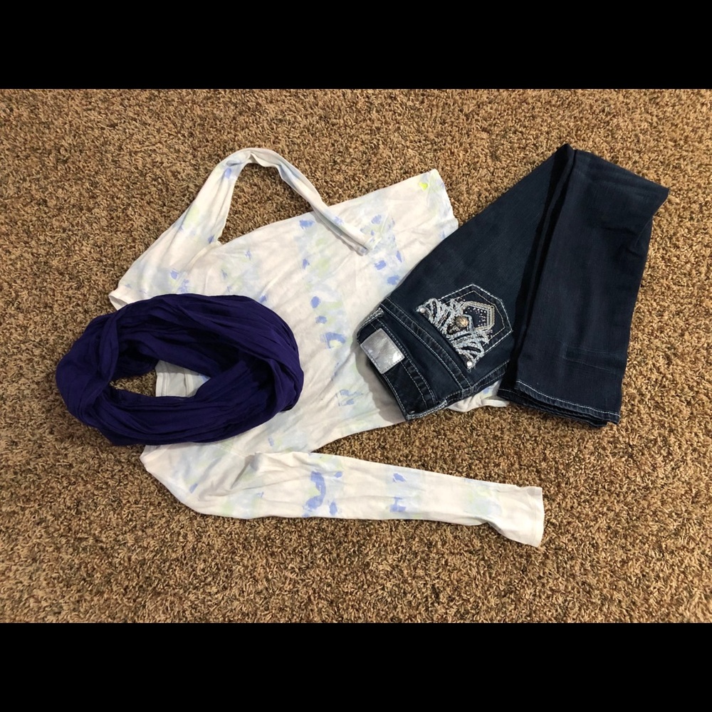 Maurice’s jeans, American eagle shirt & scarf